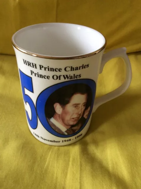 Exclusive Limited Edition Prince Charles-Prince of Wales 50th Birthday 1998 Mug