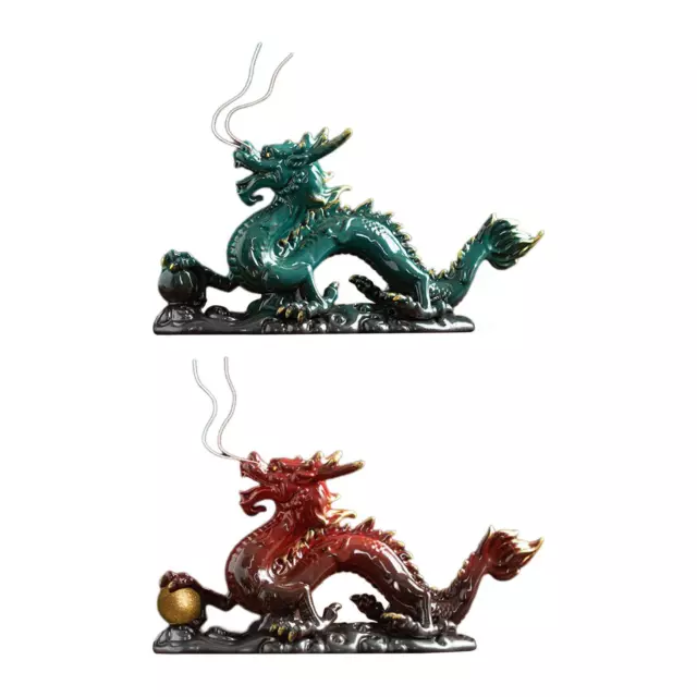 Statue de Dragon chinois en céramique, Feng Shui, pour salon, étagère,