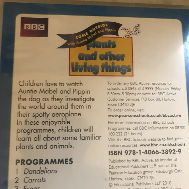 BBC COME OUTSIDE Plants Living Things Childrens Learning DVD With Auntie Mabel £74.99 PicClick UK