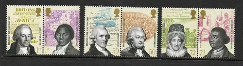 GB 2007 Slave Trade Abolition bicen MNH mint set stamps