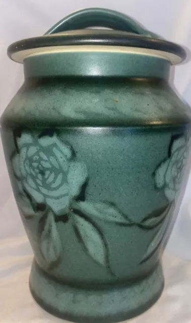 Vintage Ceramic/ Pottery Urn with Lid signed Lee