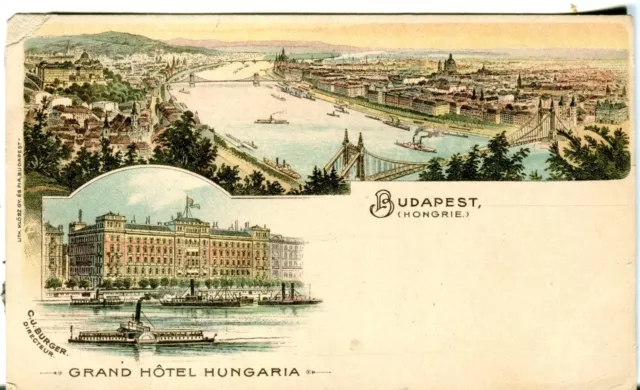 Hungary Budapest - Grand Hotel Hungaria 1907 cover to Holderness NH USA postcard