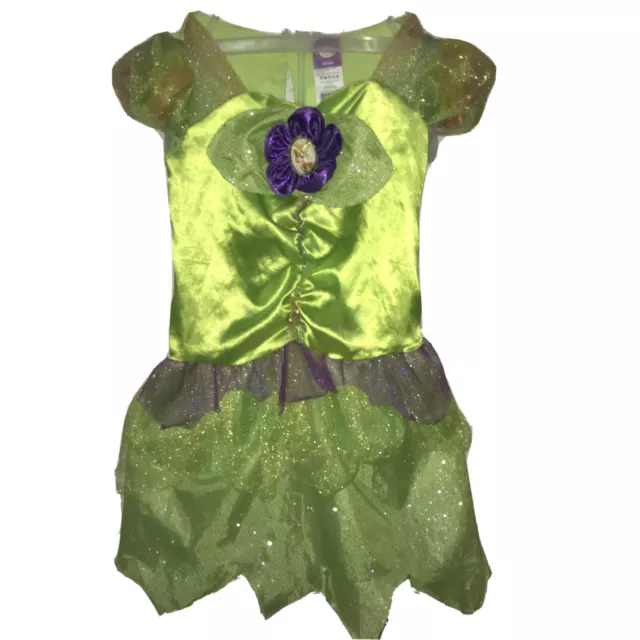 Girls Small Disney Green Tinker Bell Costume Dress Up Play  Cosplay Halloween