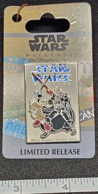 JEDI MICKEY VS DARTH VADER Star Wars Weekends Logo Disney World Pin 84570 2011