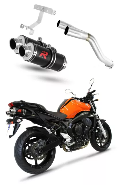 FZ6 FAZER 600 S2 Exhaust ROND NOIR Dominator Silencieux échappement 2006 - 2010