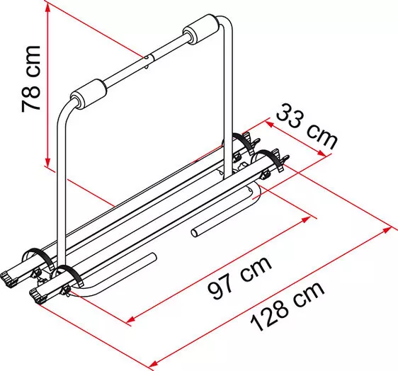 Fiamma Caravan A Frame 2 Bike rack Carrier by Fiamma XL A Trailer Made in Italy 2