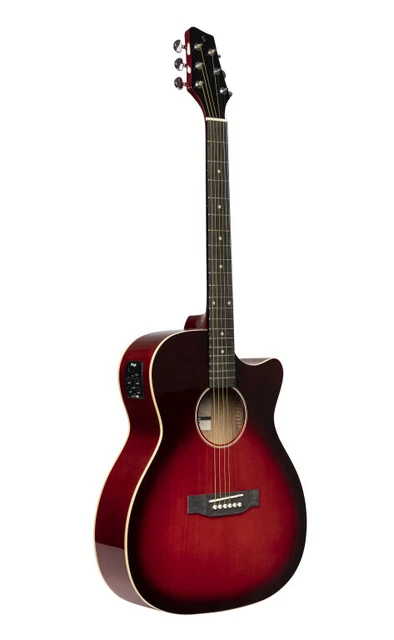 Guitare Western Avec Capteur / Micro, Grand Auditorium, Rouge