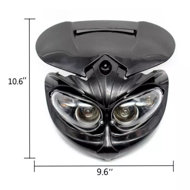 Motorcycle Motocross 6000K Universal Headlight Fairing Light Dual Street Fighter