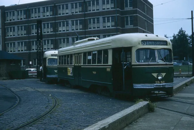 Trolley Slide - Philadelphia Transit PTC #2582 PCC Streetcar PA 1960 Vintage