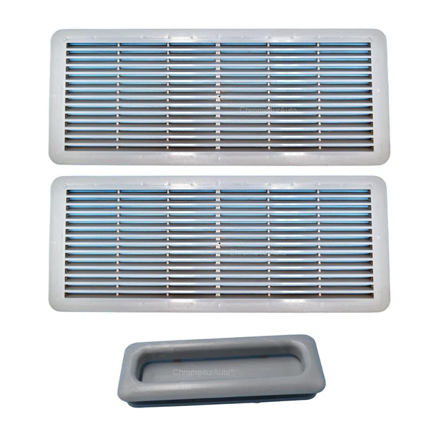 2x Mercedes Sunroof Panel Air Vent Grills – Gray – Fits W203 W210 W140 W220 W211 – Made In Germany