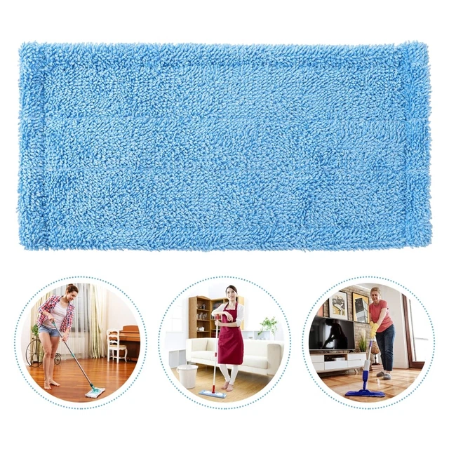 Lot De 4 Revêtements De Remplacement Pour Vadrouille Microfibre Chenille - Rose/Orange/Vert/Bleu - Nettoyage Maison Efficace