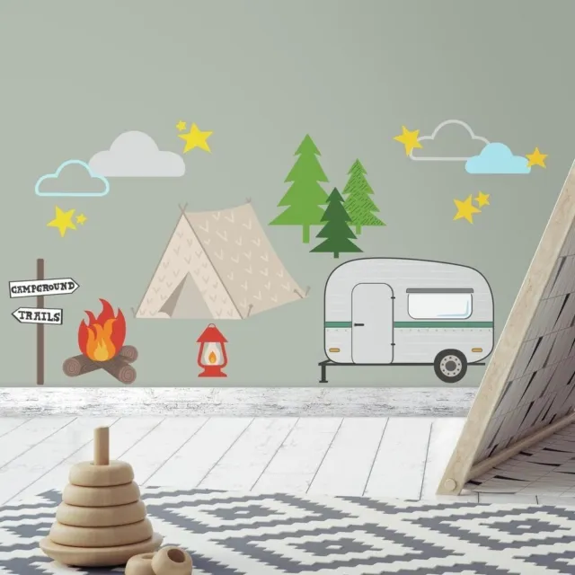 Roommates RMK3642SCS Camping Peel & Stick Wall Decals