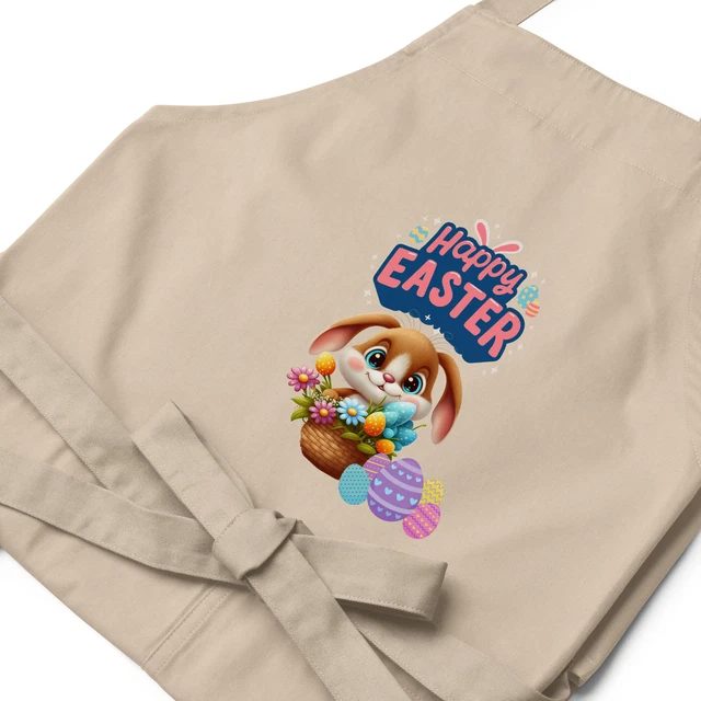 EASTER EGG 2024 apron gift 🎁100 organic cotton for kitchen Chef FREE