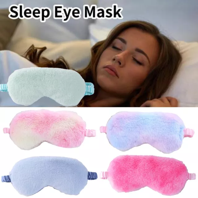 Máscara para ojos de felpa somníferos viajes relajar parche suave multicolor