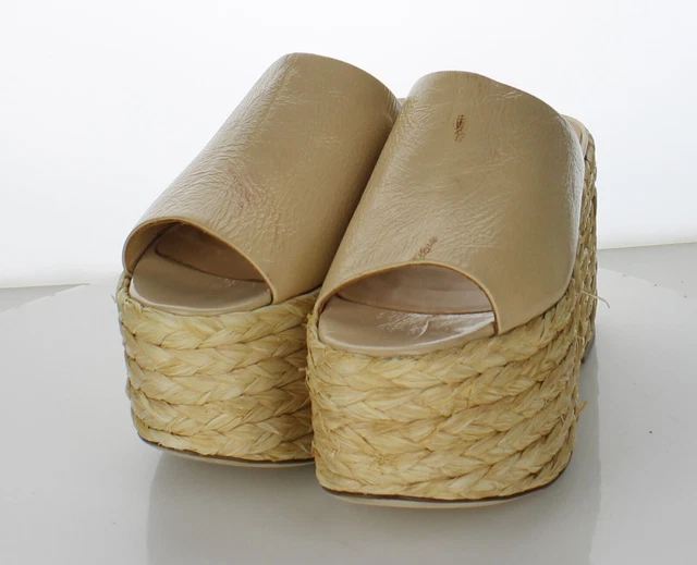 S4 NEW $357 Women's Sz 37 M Paloma Barcelo Boia Patent Leather Platform Slide