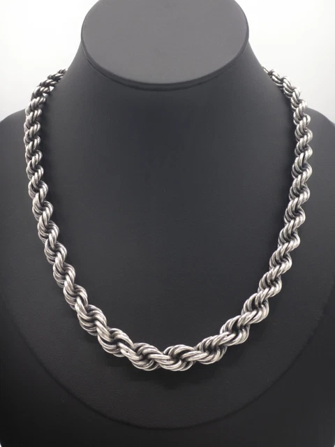 Collier Ras Du Cou En Argent Massif 925 - Tressé, Fait Main Mexico, Occasion Superbe état
