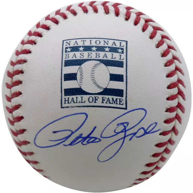 Pete Rose Autographed Hall of Fame HOF Logo MLB Baseball - JSA