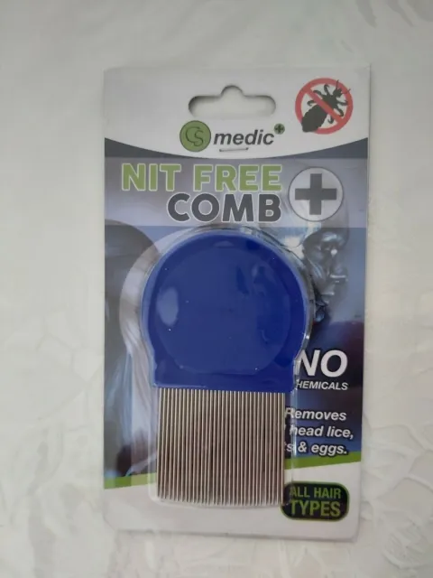CS Medic Nit Free Comb Removes Headlice & Eggs without Pesticides NEW IN PACK