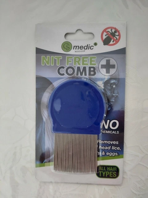 CS Medic Nit Free Comb Removes Headlice & Eggs without Pesticides NEW IN PACK