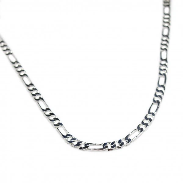Chaîne Argent Rhodié Maille Figaro 1.5 mm – Bijou Enfant et Bébé