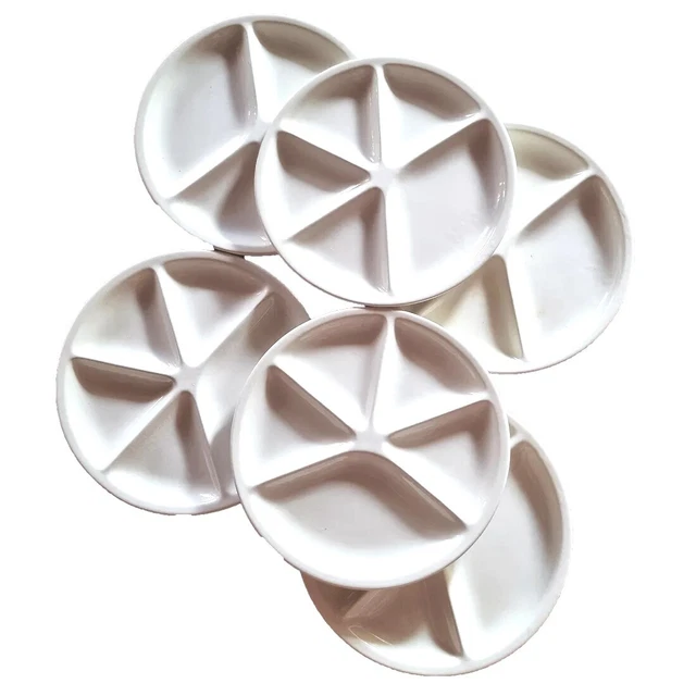 Lot de 6 assiettes a fondue le creuset