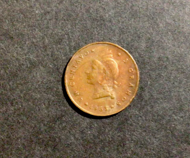 1863- 1963 Republica Dominicana Anniversary Restoration Un Centavo Coin