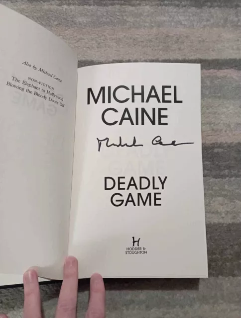Michael Caine- Deadly Game: Signed Edition (Hardback) In Hand
