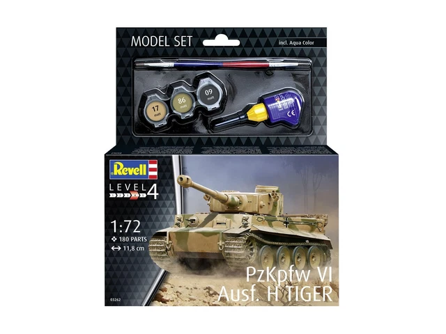 Maquette Revell Tiger I Panzer 1/72 – Modélisme Char Allemand, Kit à Monter