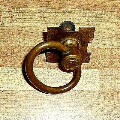 1 LARGE Vintage HEAVY BRASS Drawer Pull  2" Long X 2 1/4" TALL  84-D