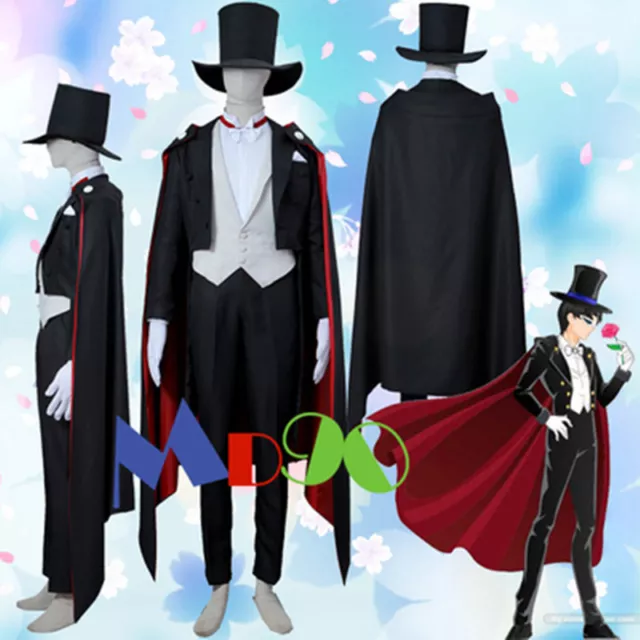 ANIME SAILOR MOON Tuxedo Mask Chiba Mamoru Cosplay Costume Uniform:F ...
