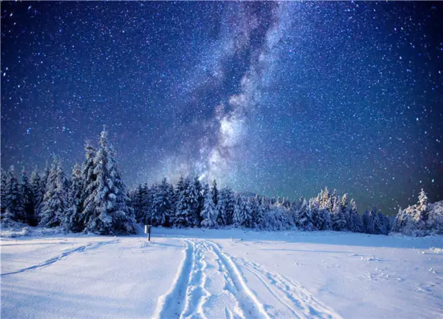 Night Sky Milky Way Snow Full Wall Mural Photo Wallpaper Print Home 3D Decal