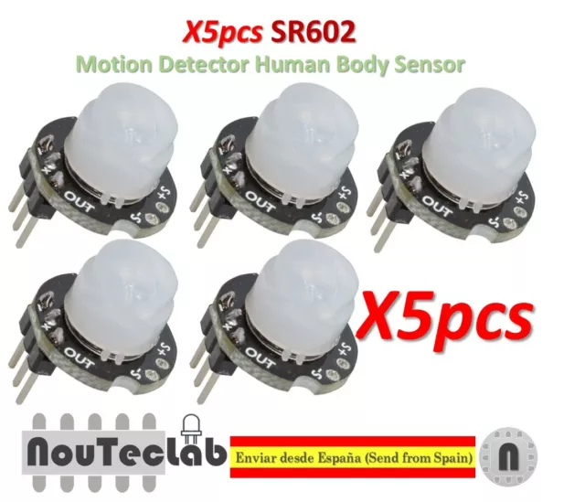 5pcs SR602 Motion Detector Human Body Infrared Pyroelectric Sensor Module