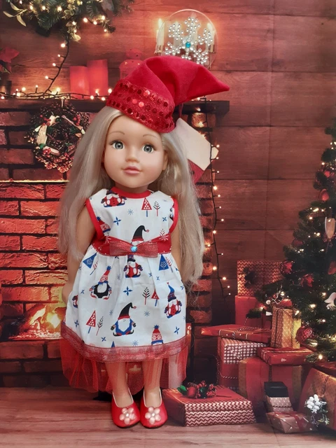 18" DOLL CLOTHES Fits American Girl/Our Generation Dolls - Christmas Dress  Set 10.77 - PicClick UK