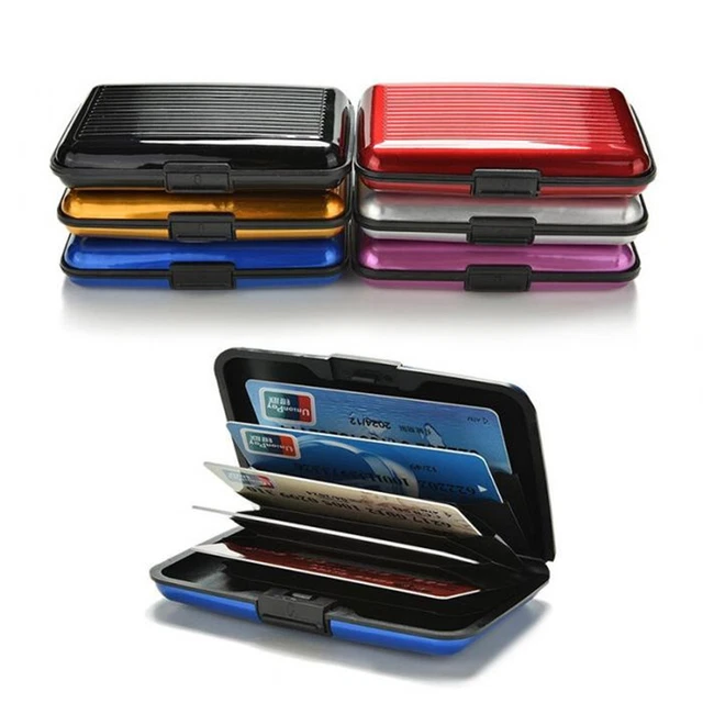 Mens Womens MINI Card Holder Hard Case Wallet Credit Card Anti-RFID Card Holder
