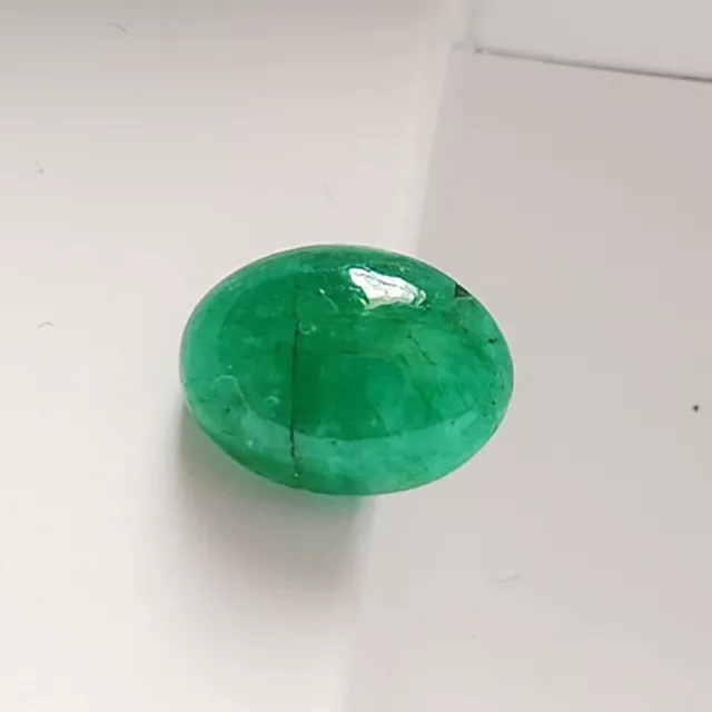 6,5 Ct Certified Natural Colombian Cabochon Oval Emerald Loose Gemstones Y-125