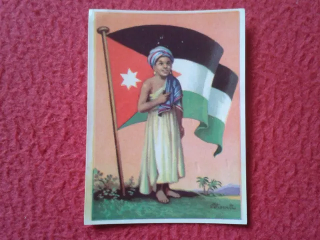 Cromo Old Collectible Card España ? Banderas Del Universo Flag Jordania Jordan..