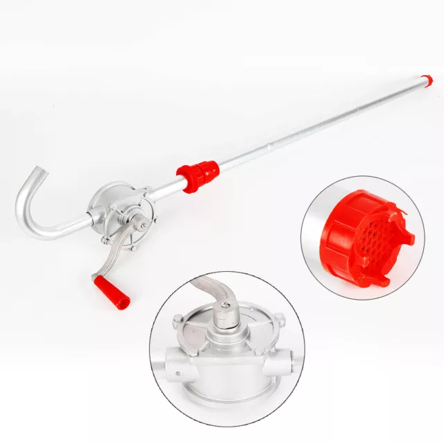 55 Gallon Drum Rotary Hand Crank Pump Fuel Oil Gas Transfer Pump Self-Priming