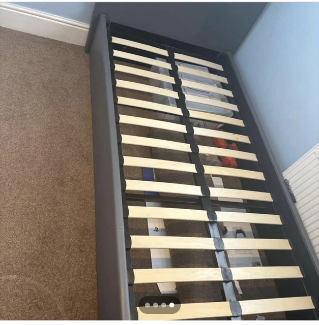 GREY LEATHER SINGLE Ottoman Bed £35.00 PicClick UK