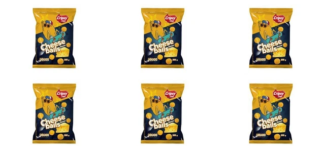 6 x palline di mais al sapore di formaggio Cripsy Chips, 7,1 once (200 g.)
