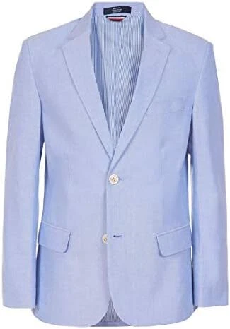 Tommy Hilfiger Boys' Big Blazer Suit Jacket, Button Closure, Notch Lapel & Front