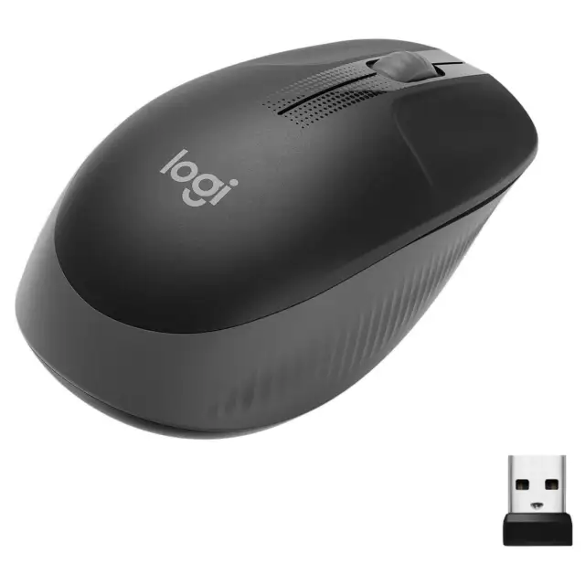 Logitech M190 Charbon | Souris PC sans fil ambidextre capteur optique 1000 dpi 3