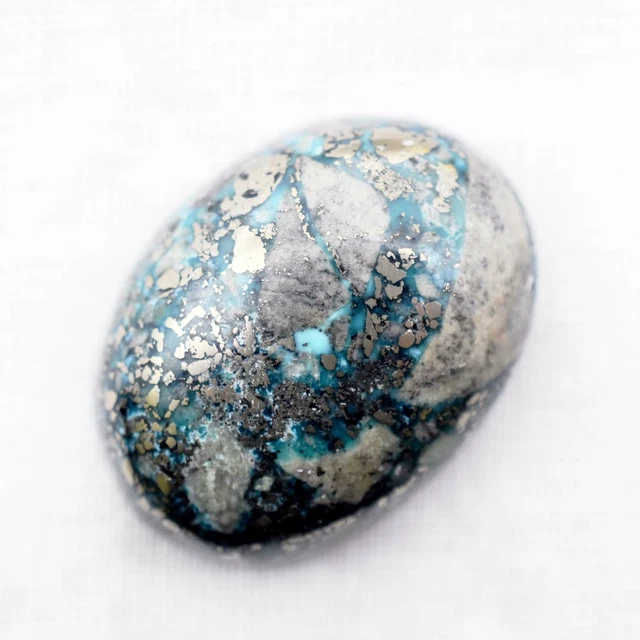 77.90 Ct Natural Arizona Morenci Blue Turquoise Cabochon Certified Gemstone