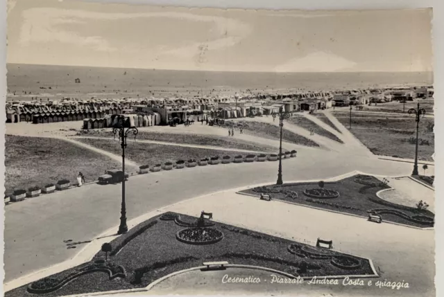 Cartolina Cesenatico Forlì Piazzale Andrea Costa viaggiata