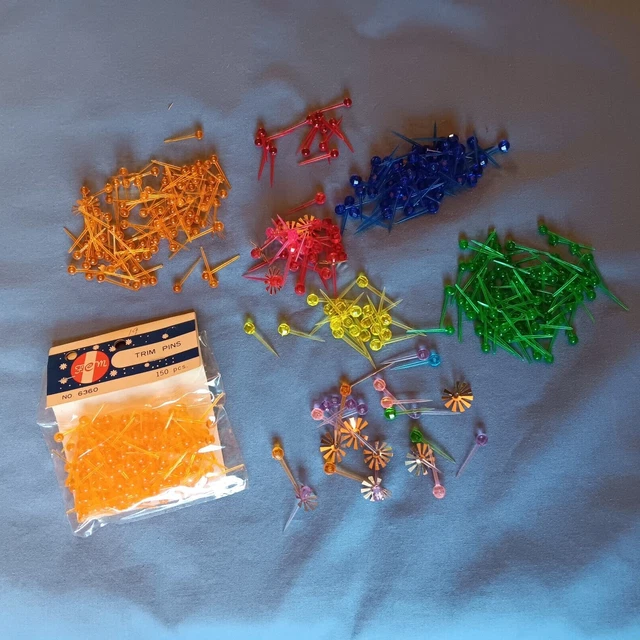 LOT OF MINI Plastic Colored Pin Lights Bulbs for Ceramic Christmas