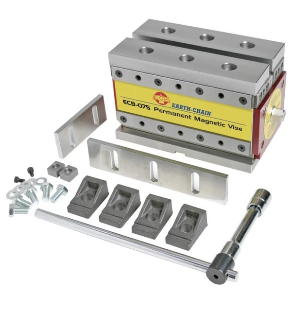 Earth-Chain ECB-075 6.8" x 3" x 3" MagVise Permanent Magnetic Vise for CNC Mill
