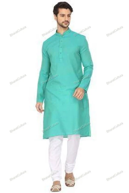 Mens Kurta Kurta Indian Traditional Mens Kurta Cotton Blend Kurta Without Pajama