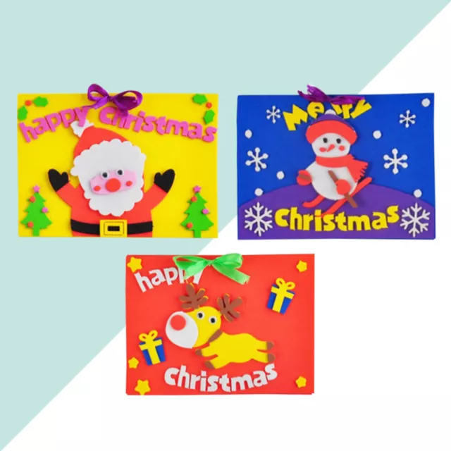 3 PCS Cartolina Di Natale Divertente Kit Per La Creazione Biglietti D'auguri