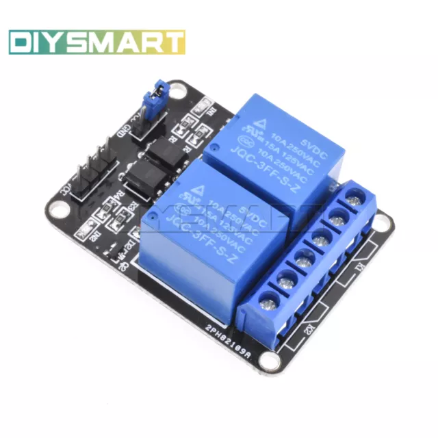 5V Two 2 Channel Relay Module With optocoupler For PIC AVR DSP ARM  Arduino