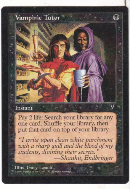 x1 carte Vampiric Tutor Visions MAGIC MTG ENGLISH 1996 EX-NM