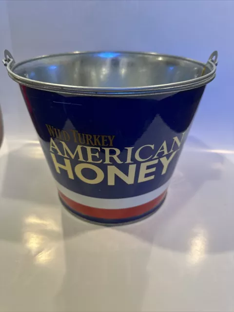 Wild Turkey American Honey Advertisement Promotional Metal Ice Tip Bar Bucket